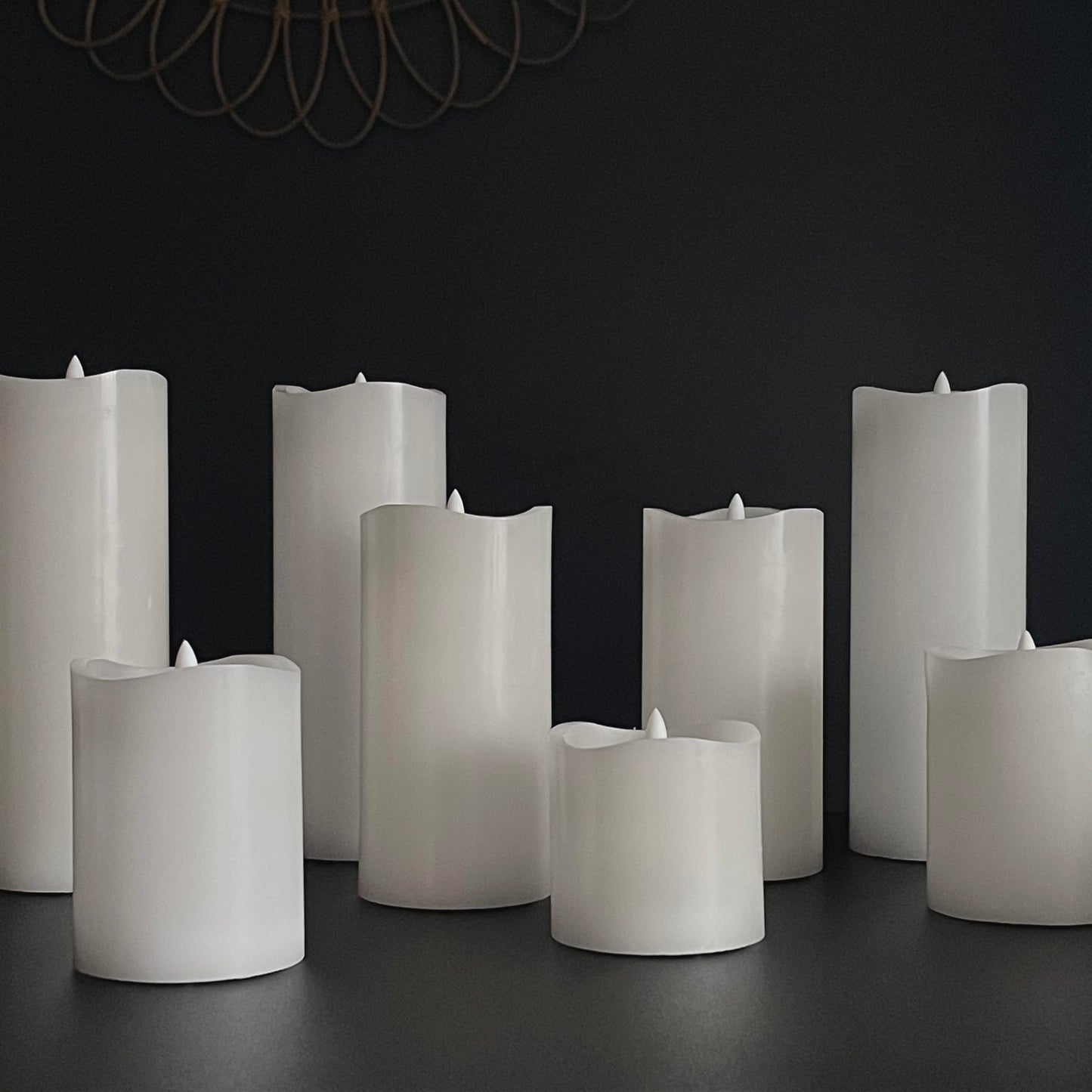 Stonebriar 3 Count White Real Wax 3x4 Flameless LED Pillar Candles with Remote and Timer