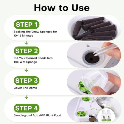 100 Pcs Seed Pod Kit for Aerogarden - Highly Breathable Hydroponics Replacement Pods Compatible with Most Indoor Hydroponic Systems - 50 Grow Sponges & 50 Pod Labels，Ahopegarden
