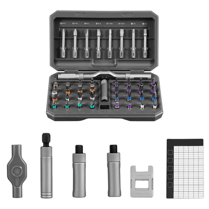 42 in 1 Magnetic Screwdriver Set,Ratchet Screwdrivers Kit with 40PCS Magnetic Bits&Detachable Ratchet Handle,Multi Bit Magnet Screw Drive,Household Wrench Screwdriver Tool Combination Set (42 in 1)