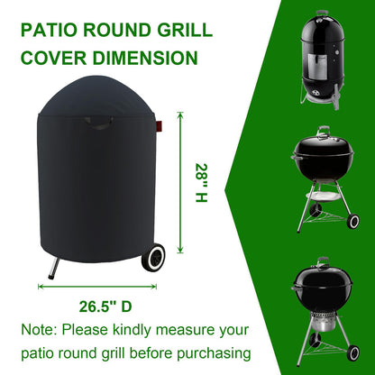 Cover Geny Premium Grill Cover Fits Weber 22" Jumbo Joe,22" Original & Premium Kettle Charcoal Grill,Weber/Joyfair/Megamaster/Papapacks/GRILIFE/Green Party 18" Kettle Charcoal Grill