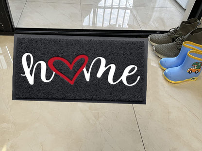 Door Mat Indoor Outdoor Doormat Low Profile Floor Mat Welcome Mat Non-Slip Low-Profile Design Front Doormat,Durable Trap Dirt for Entryway,High Traffic Areas,Patio 36"*24" (Black-Home)
