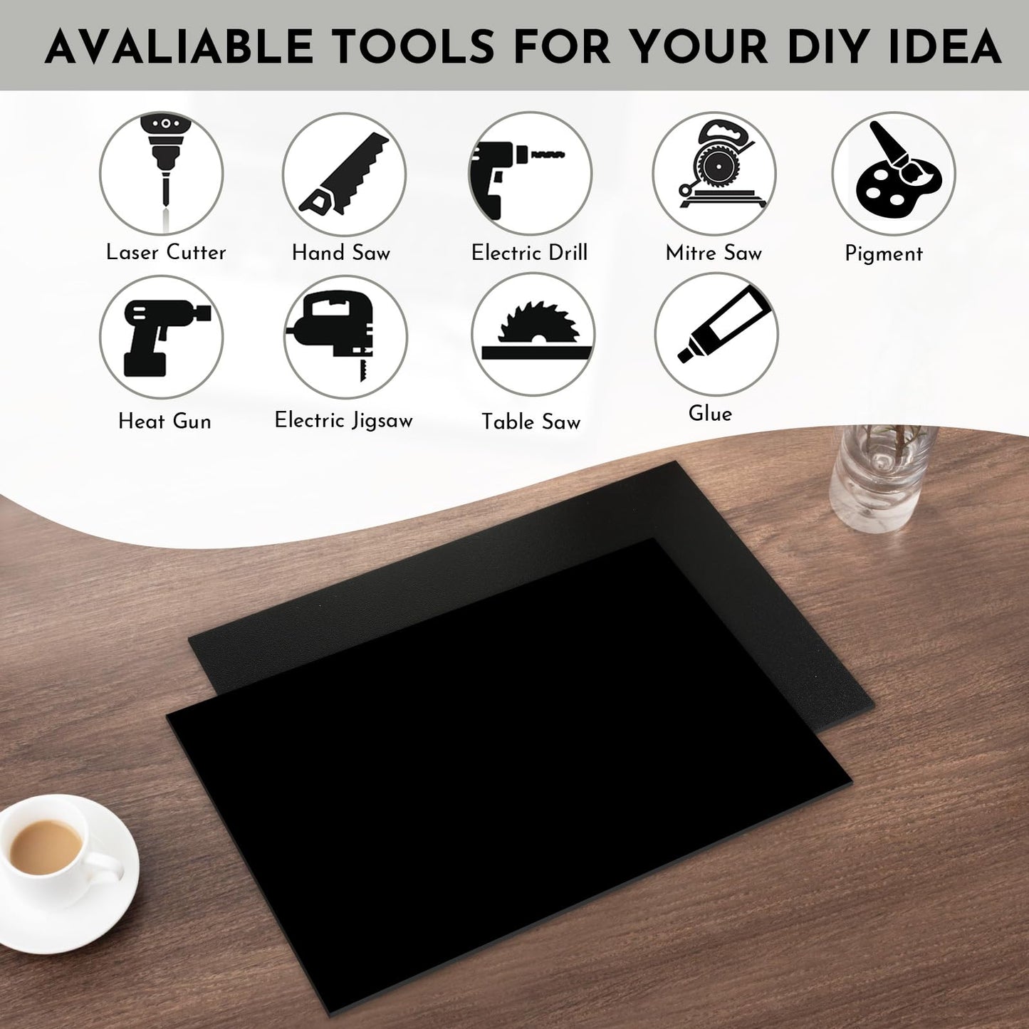 3 Pack Black ABS Plastic Sheet 12” x 16” x 1/8",Phiowocx 3mm Thick Moldable ABS Sheet Plate with Textured & Matte Finish,Rigid Plastic Sheets Panel for DIY Projects,Decor,Handicrafts Home Decor
