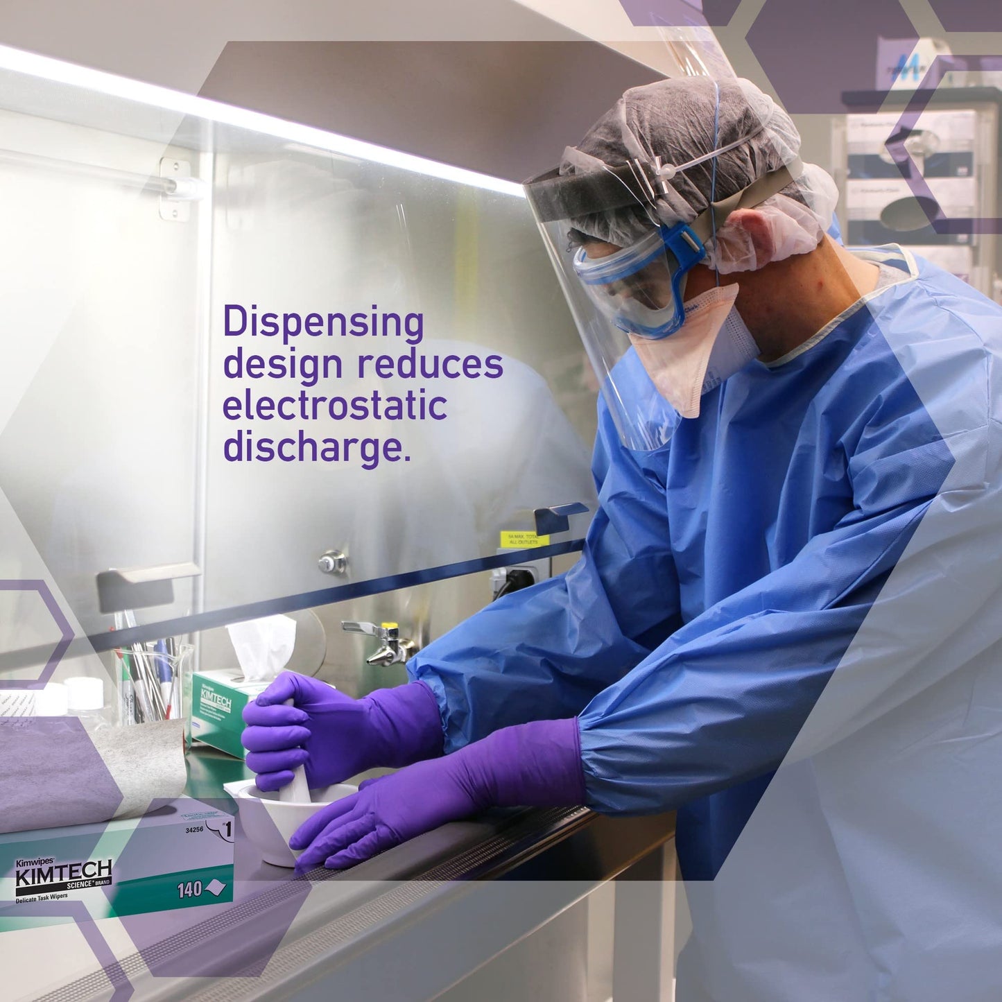 Kimberly Clark Safety 34256 White Kimwipes Delicate Task Wipers, 14.7" x 16.6" (Pack of 140)