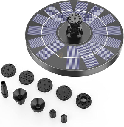 AMZtime Solar Fountain for Outdoors 2026 Upgrade 3.5W Solar Water Fountain, Solar Pond Pump with 10 Spray Effects - Floating Fountain Pump for Garden Pond, Bird Bath & Fish Tank