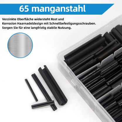 AIMUNOK 385PCS Roll Pin Set - 26 Sizes Spring Dowel Tension Roll Pins - 1/8 1/4 3/8 1/16 5/64 3/32 5/16 5/32 5/16 Split Expansion Pin Assortment Kit for Home Improvement Automotive Repair…