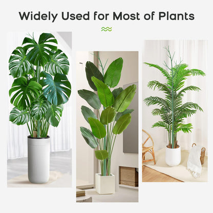 5 Pack Stackable Monstera Plant Support Stakes, 39.4 Inch Climbing Plants Support Structures with Twist Plant Ties, Plastic Plant Sticks for Monstera, Pothos, Philodendron, Green