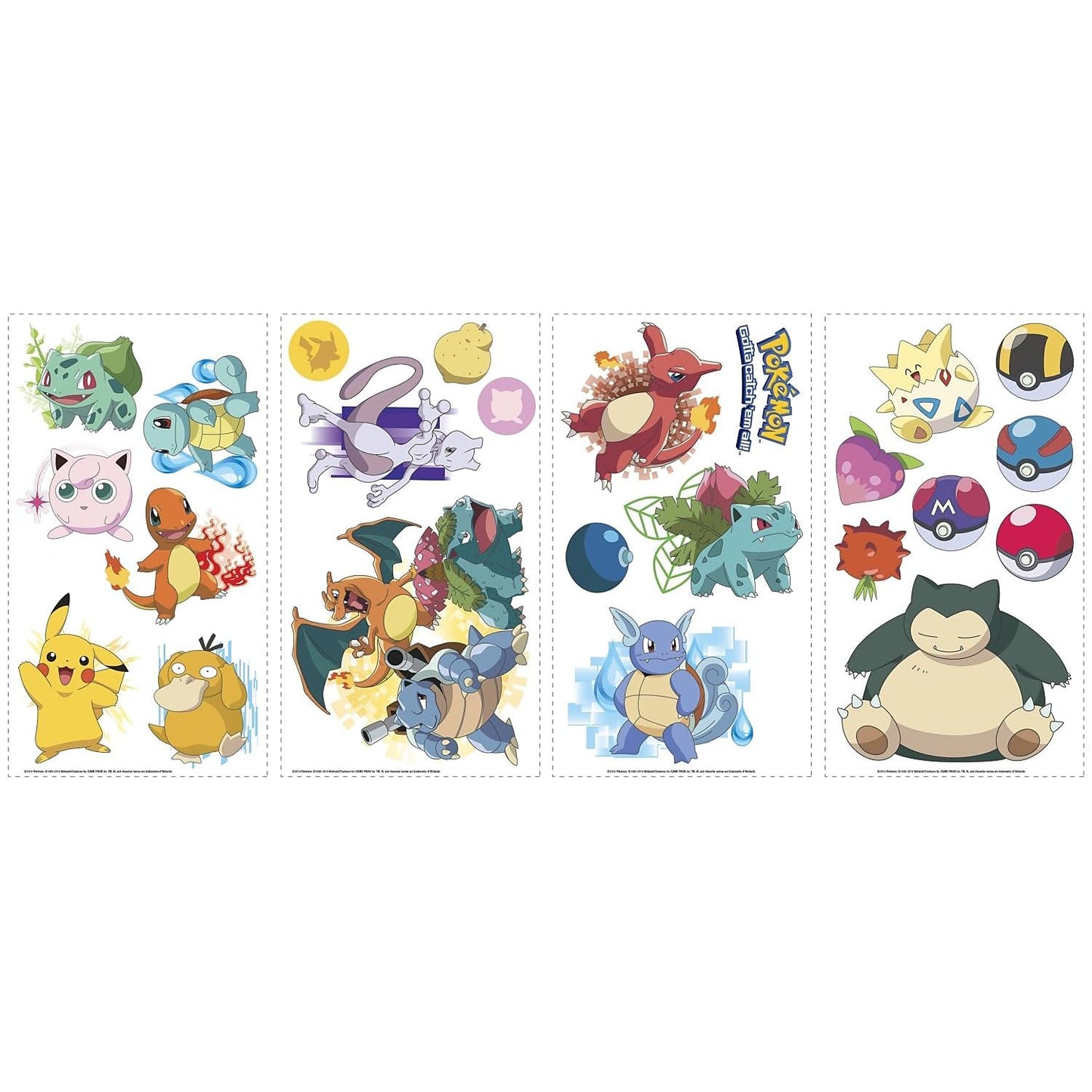 RoomMates RMK2535SCS: Pokemon Iconic Peel And Stick Wall Decals