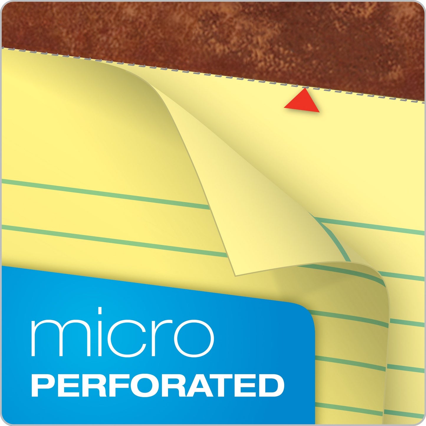 Tops 7532 Letr-Trim Perforated Top Letter Size Canary 50 Sheet Legal Pad, 12-Pack