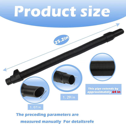 14-37-0105 Vacuum Hose Assembly for Milwau-kee Wet/Dry,Replacement for Milwau-kee 18V/28V Wet/Dry Vacuum 0780-20 0880-20 0970-20 Hose - Internal Storage