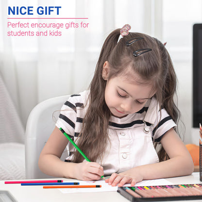 150 Pieces Neon Wood Pencils Colorful Round Pencils with Top Erasers Kids Birthday Goody Bag Bulk Filler for Exams, School, Office, Sketching and Learning Activities