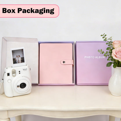 Ruibytree 320 Pockets Photo Album for Fujifilm Instax Mini LiPlay 12 11 9 8 40 41 99 Evo 7S Instant Film Camera, PU Leather Cover Photo Book for Polaroid 2x3 Pictures, Pink