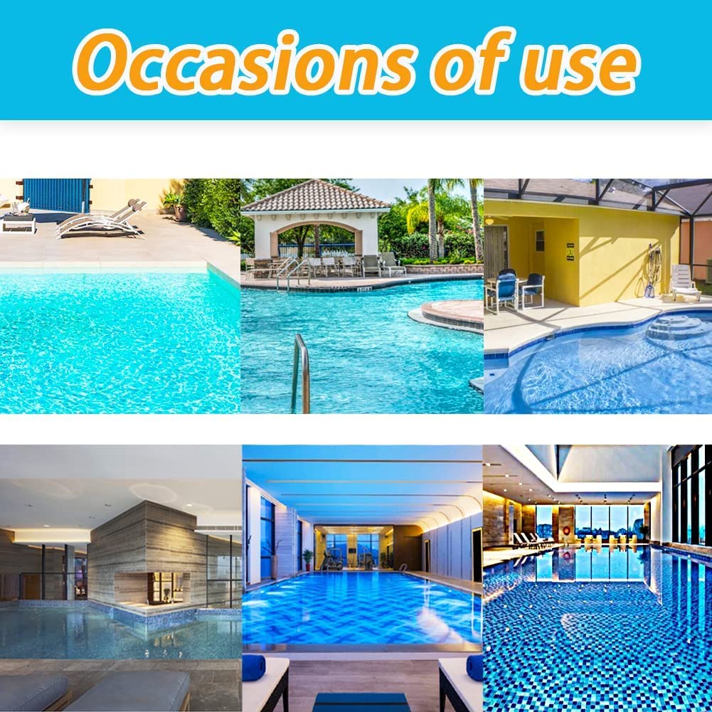 Swimming Pool Vacuum Head Suction Brush Head, Pool Cleaning Equipment & Accessories with Side Bristles Cleaning Supplies for Water Parks Swimming Pool Cleaning Debris