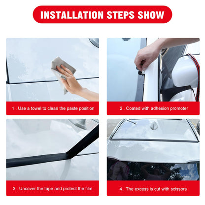 16.4 Ft Windshield Rubber Seal Car Weather Stripping Trim T Shape Sealing Strip for Car Front Rear Windshield (30mm*16.4Feet)