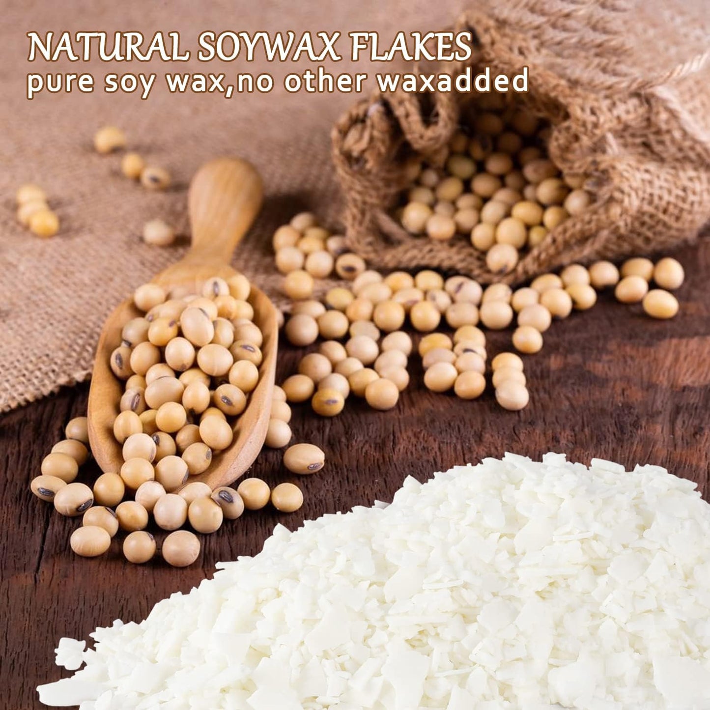 Aamdkcyu Premium 5LB Soy Wax Flakes – Natural, Eco-Friendly Candle Making Kit for DIY Scented Candles, Wax Melts & Home Fragrance Crafts!