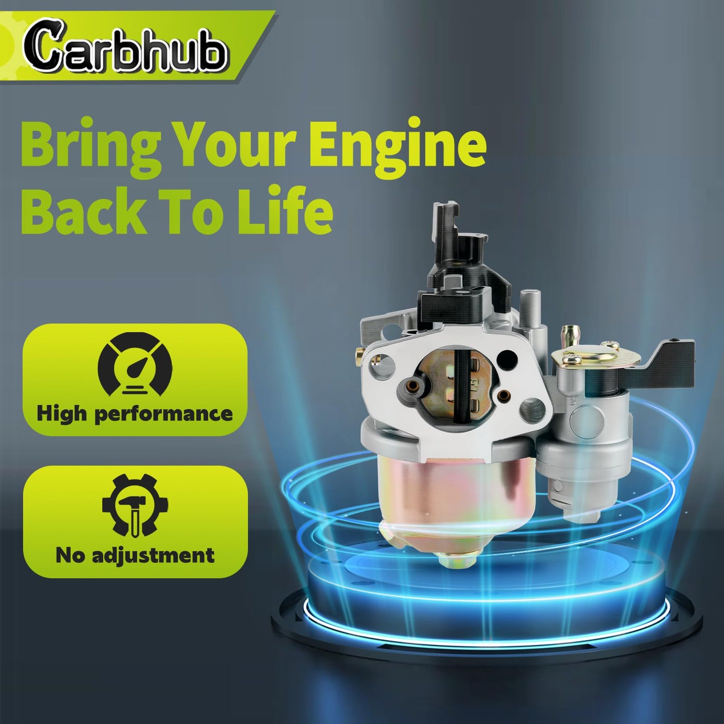 Carbhub GX160 Carburetor for Honda GX120 GX140 GX160 GX168 GX200 5HP 5.5HP 6.5HP Engine with Air Filter Spark Plug Fuel Filter Replaces 16100-ZH8-W61 16100-ZE1-814 16100-ZE1-825