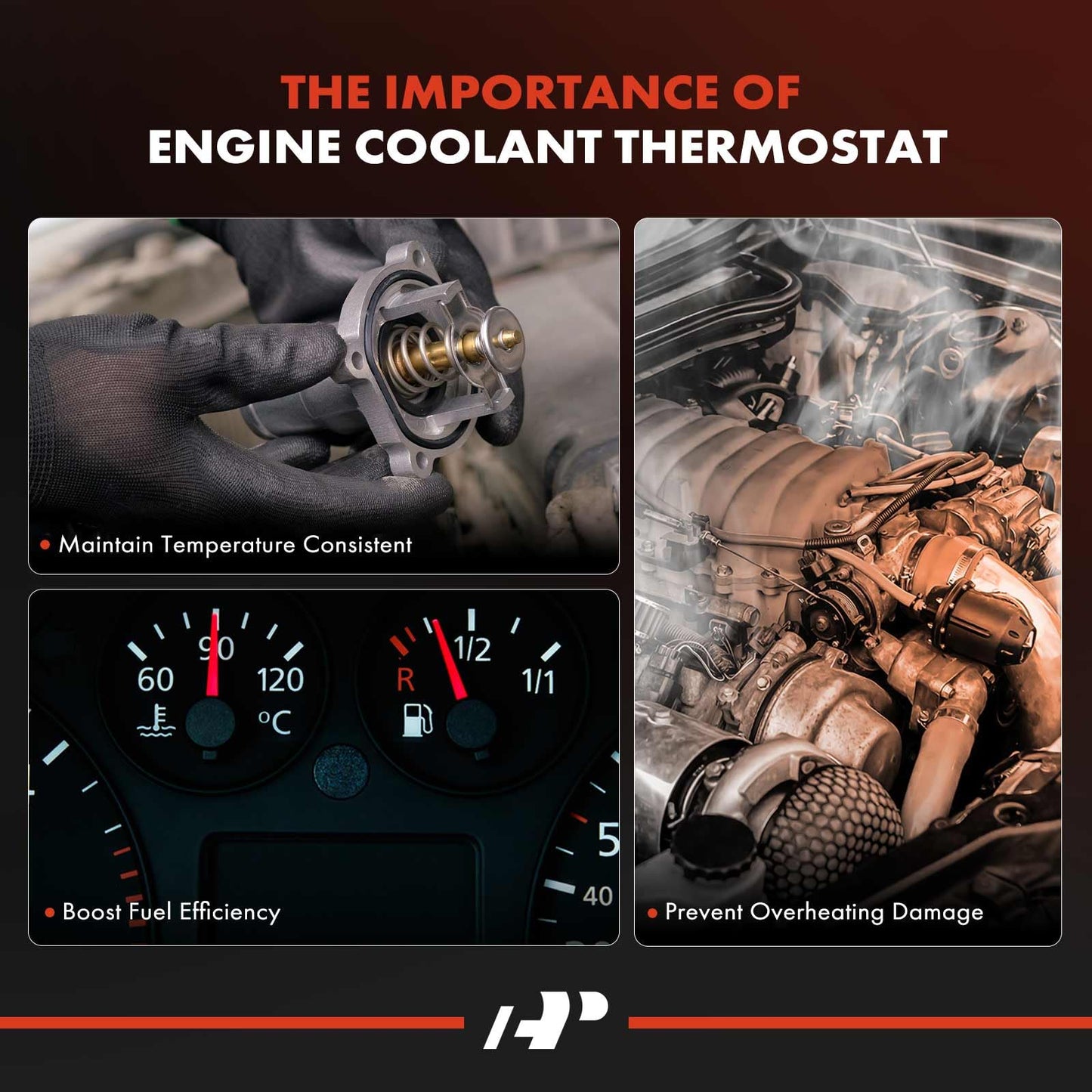 A-Premium Engine Coolant Thermostat with Seal Compatible with Ram 1500, 2500, 3500 & Jeep Grand Cherokee, Wrangler, Commander & Dodge Ram 1500 2500 3500, Charger, Durango, Challenger & Chrysler Aspen