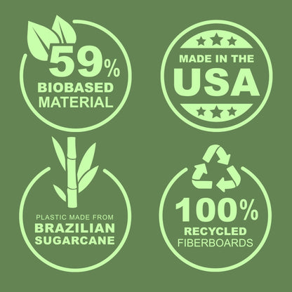 Samsill Plant-Based 1 Inch Durable D-Ring, Made in USA, View Binder, Eco-Friendly, USDA Certified Biobased, 4 Pack, Boho Assortment