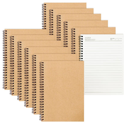 12 Pack A5 Spiral Notebook, College Ruled Journals 8.3" x 5.5", 120 Pages Lined Writing Pads