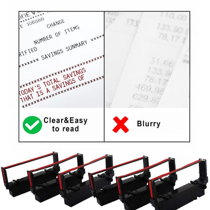 Printer Ribbon Cartridge Compatible with Star SP700, Star RC700BR, RC700, SP712, SP717, SP742, SP747, Black/Red Replacement, Pack of 6 Boxs