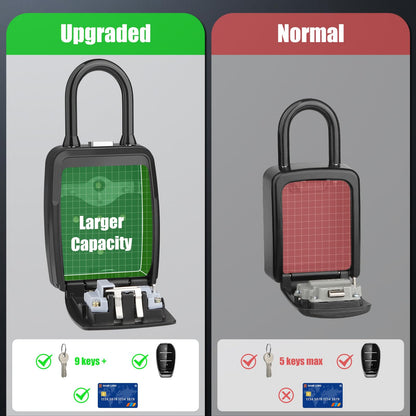 Large Key Lock Box, [Hanging & Wall Mounted] Diyife Large Capacity Lock Box for Car Keys Outdoor, Waterproof Resettable 4 Digit Combination Car Key Box for Home, Garage, Realtors, Office