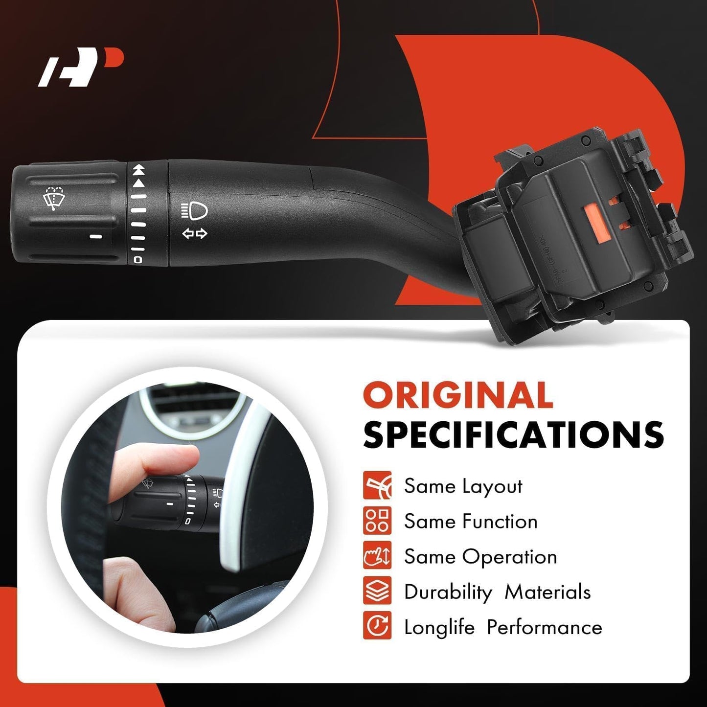 A-Premium Turn Signal Windshield Wiper Multifunction Switch Compatible with Ford F150 2015-2020, F250/350/450/550 Super Duty 2017-2022, F650/750 2021-2023, Replace# CBS2293, FL3Z13K359AA