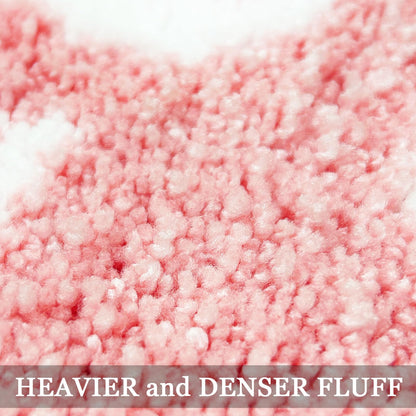 Small Bath Mat Pink Bathroom Rugs - Trendy Absorbent Cute Rugs, Pink Bathroom Decor, Non Slip Bath Mat Decor Funny Rug Aesthetic Bathmats for Sink tub and Shower 16" x 24"