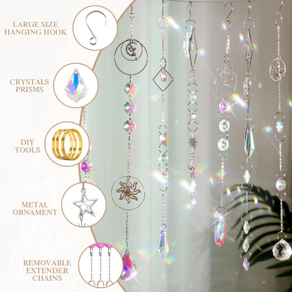 ASTNIC Crystal Suncatchers Kit Craft for Adults, 330 PCS DIY Sun Catchers Making Kits Hanging Decorative Crystal Prisms Rainbow Maker Craft for Adult Window Indoor Outdoor Garden Xmas