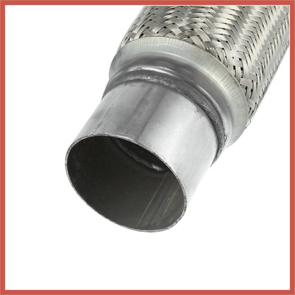 ACROPIX 3"x8"x11.81" Car Exhaust Flexible Pipe Tubing Universal Exhaust Joint with Welding Extension Pipe Stainless Steel Silver Tone Car Parts
