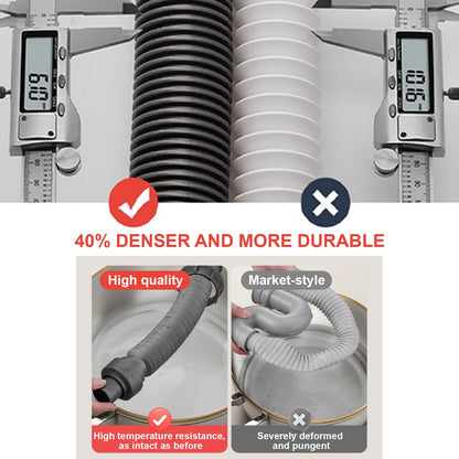 QruiLanTu 1 1/2" Flexible Drain Hose, Extendable Flexible Sink Drain Hose P-Trap with Adapter Suitable for Kitchens Bathrooms Outdoors and RVs (15 in-42.4in/58 cm-107 cm)