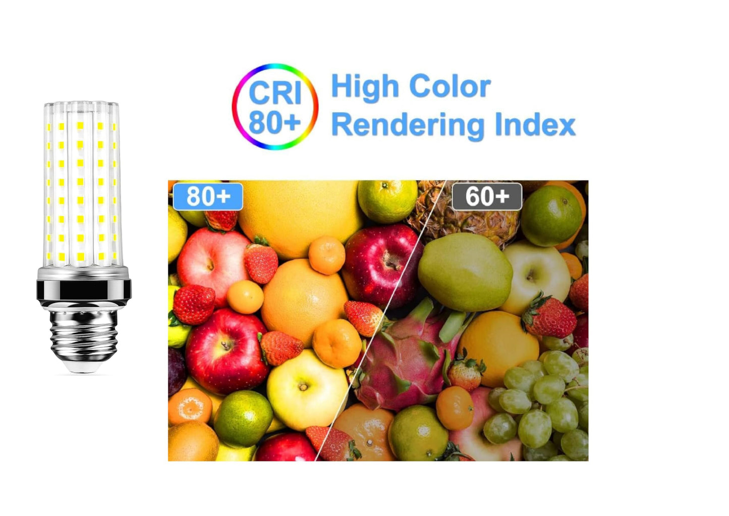 12W LED Corn Light Bulb - Equivalent 100W Incandescent, 1200LM, E26 Base Warm White 3000K Non-Dimmable, 4-Pack