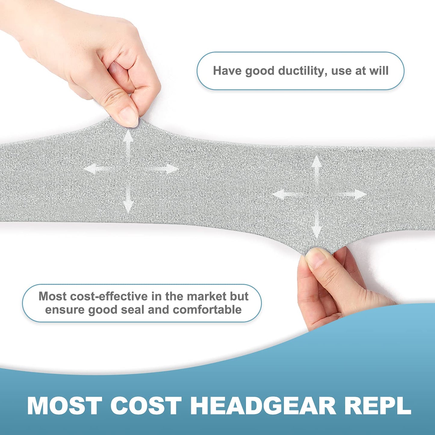2PCS Headgear Replacement for DreamWear, Head Straps Compatible with DW, Soft & Washable Material (No Clips)