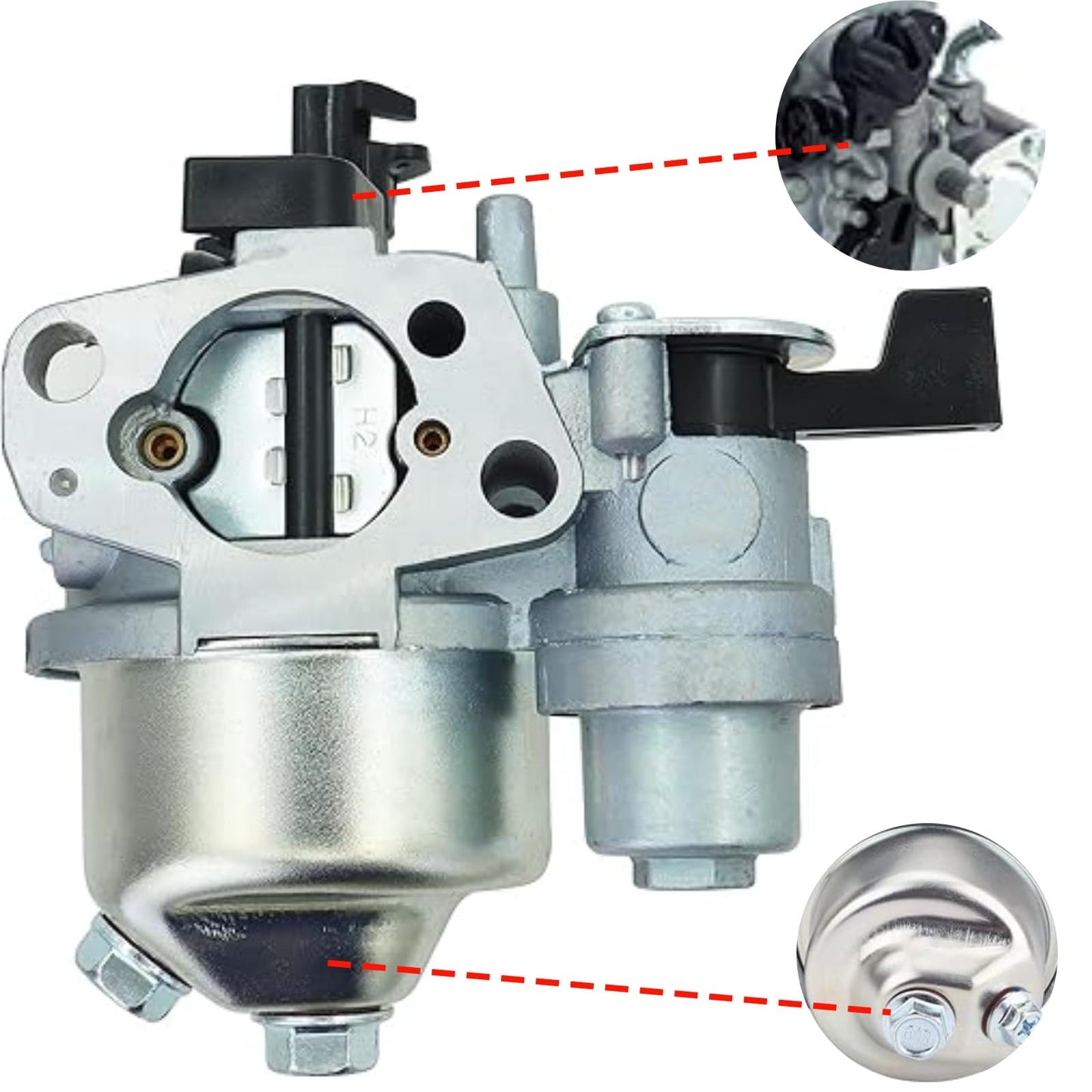 SH265 Carburetor Compatible with Kohler SH255 CH260 CH270 6.5 HP Series 3000 196cc Engine Harbor Freight 212cc 69730 60363, Replaces 18 853 16-S, 18 853 05-S, 18 853 06-S, 18 853 12-S