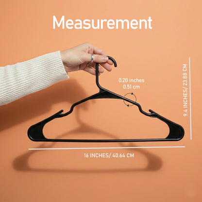 Utopia Home Plastic Hangers, 30 Pack, Clothes Hangers with Shoulder Grooves, Durable Space Saving Coat Hanger for Shirts, Pants, Skirts, Jackets, Blouses, Dresses and Everyday Wardrobe Use (Black)
