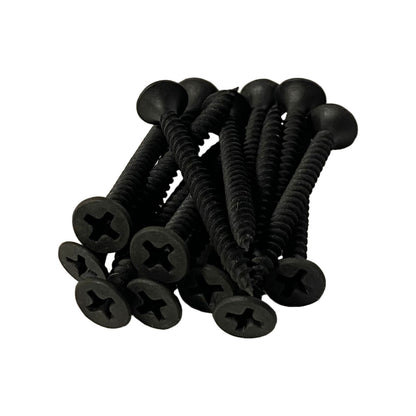 #6 x 1-1/4" Drywall Screws – Fine Thread, Phillips Drive, Sharp Point, Bugle Head, Black Phosphate – Contractor-Grade Drywall & Wood Fasteners + Driver Bit Included (500pcs)