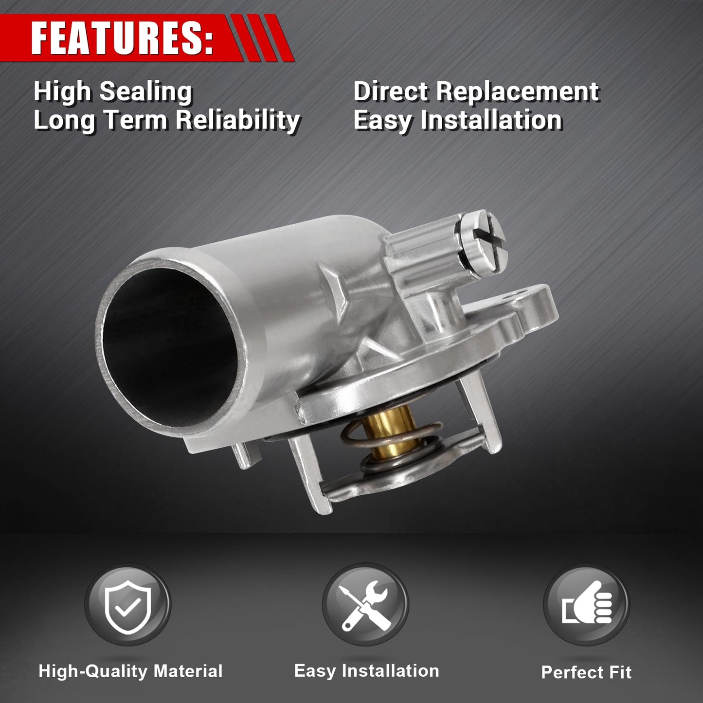 5184570AG Thermostat Housing Compatible with 2011-2020 Dodge Journey Avenger Grand Caravan 2014-2021 Jeep Cherokee 2012-2021 Ram C/V ProMaster 1500 2500 3500 2011-2017 Chrysler 200