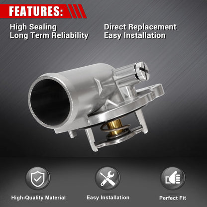 5184570AG Thermostat Housing Compatible with 2011-2020 Dodge Journey Avenger Grand Caravan 2014-2021 Jeep Cherokee 2012-2021 Ram C/V ProMaster 1500 2500 3500 2011-2017 Chrysler 200