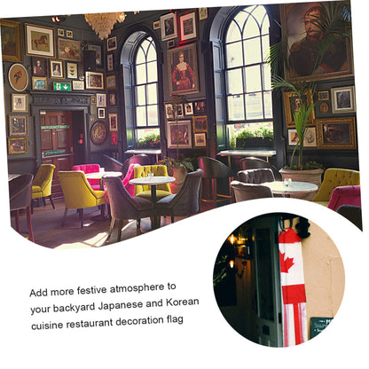 BESPORTBLE 4pcs Canadian Flag Windsock Outdoor Decoration, 27.55 * 14.17 * 3.54inch, Synthetic Silk Hanging Flags for Festivals, Barbecues, Sporting Events, and Backyard Decor