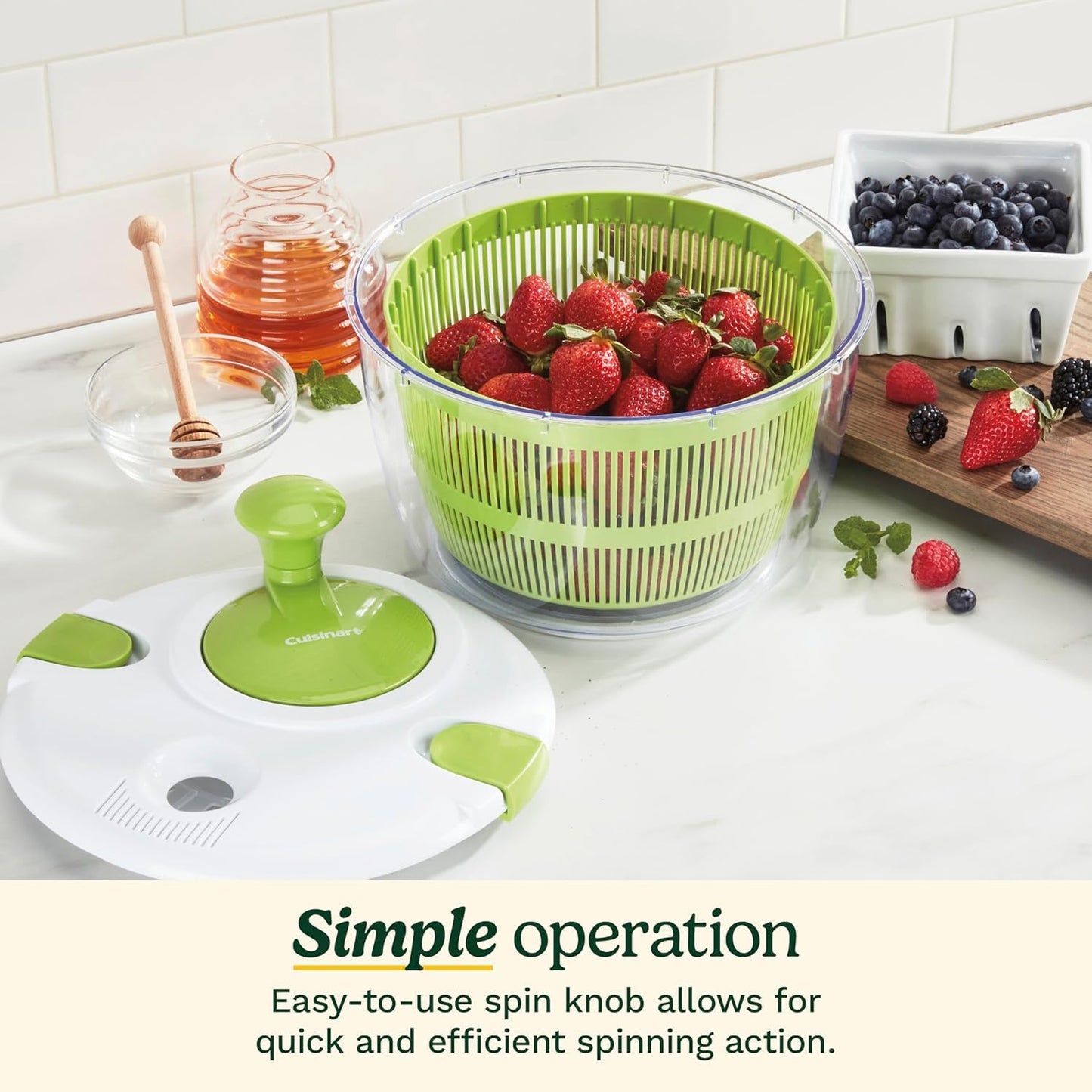 Cuisinart Salad Spinner with Easy-to-Spin Knob (CTG-00-SASC)