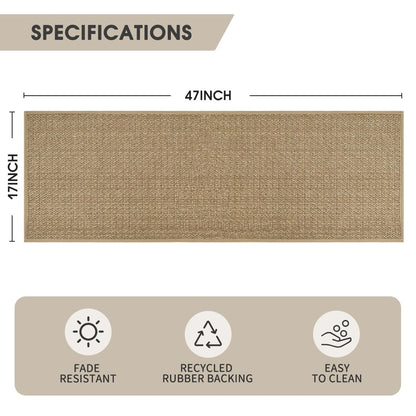 Artoid Mode Washable Non-Slip Rubber Backing Kitchen Rugs Doormat, Absorbent Kitchen Floor Mats in Front of Sink Kitchen Mats for Floor Home Decor 17x47 Inch