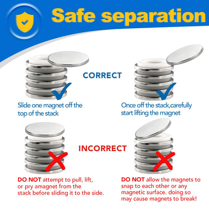 LOVIMAG Magnets with Adhesive Backing, 30Pcs Rare Earth Magnets, Small Magnet, Round Magnet for Office, DIY, Building, Scientific, Craft - 0.98x0.08 inch