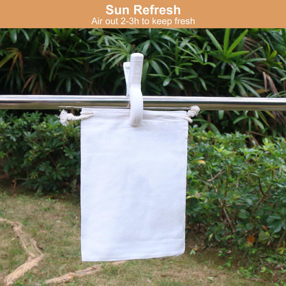 SumDirect 20Pcs Cotton Muslin Bags,White Large lightweight Gift Bags Breathable Pouches with Drawstring Reusable Packing Storage Bags for Wedding, Party, Birthday (15x20cm)