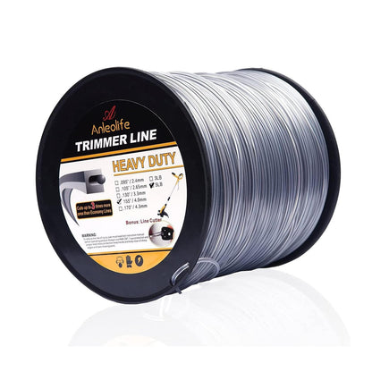 A ANLEOLIFE 5-Pound Heavy Duty Square .155-Inch-by-442-ft String Trimmer Line in Spool, with Built-in Line Cutter