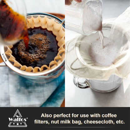 Walfos Fine Mesh Strainer Set of 4-9.5", 7", 4.7", 2.8", Multipurpose Stainless Steel Mesh Sieve with Handle, Kitchen Fine Strainers Sifters for Food, Rice, Quinoa, Fruits, Vegetables, Tea