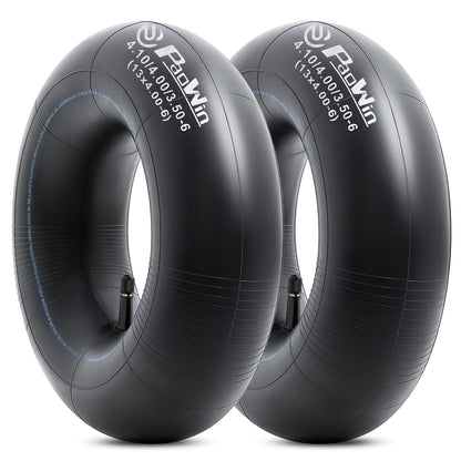2 PCS 4.10/4.00/3.50-6 (13 x 4.00-6) Replacement Heavy Duty Inner Tube with TR13 Valve Stem Compatible with Wheelbarrows, Mowers, Hand Trucks and More 3.50-6 4.00-6 4.10-6 Tire Tubes