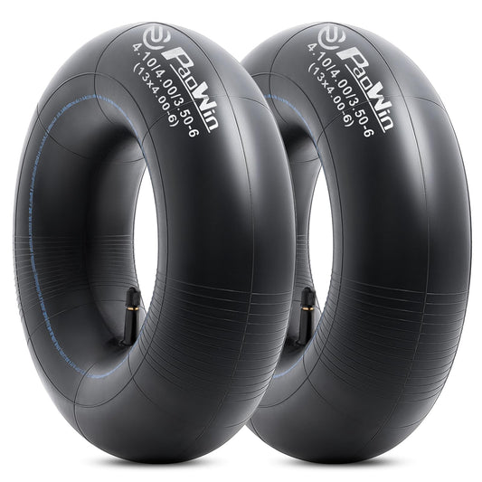 2 PCS 4.10/4.00/3.50-6 (13 x 4.00-6) Replacement Heavy Duty Inner Tube with TR13 Valve Stem Compatible with Wheelbarrows, Mowers, Hand Trucks and More 3.50-6 4.00-6 4.10-6 Tire Tubes