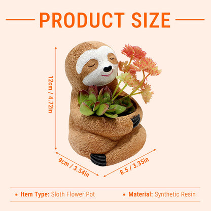 CHEOTIME Air Plants Holders, Unique Sloth Flower Pot Succulents, Gifts Gardening Gifts for Plant Lovers Gardeners,Cute Sloth Decor for Home & Office