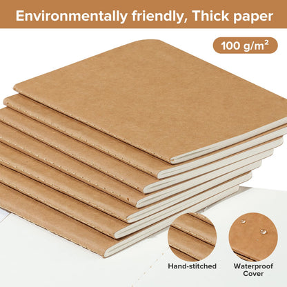 18 Pack A6 Notebooks, 100GSM, Bullet Dotted Journal, Notepad, Pocket Notebook, HOMEMARS Notepads, 10x14cm, 60 Pages, for Students, Writing, Classroom, Travel, Business, Dotted,Thick Paper