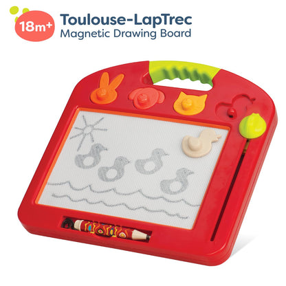 B. toys – Magnetic Drawing Board – 4 Animal Stamps – Portable Sketcher – Creative Toys for Toddlers, Kids – 18+ Months – Toulouse – LapTrec