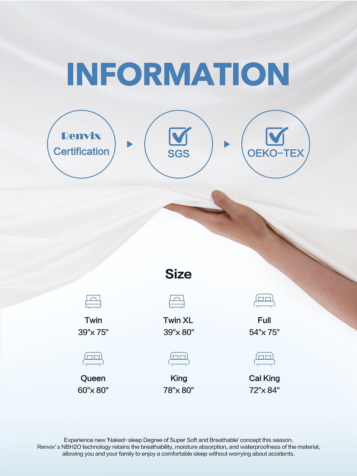 100% Waterproof Mattress Protector Twin Size, Premium Viscose from Bamboo Mattress Pad Ultra Soft Breathable, Noiseless Mattress Cover Fitted 8"-21" Deep Pocket