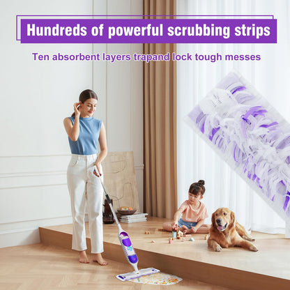 25 Pack Disposable Power Mop Refills for Swiffer Power Mop,Spray Wet Pads Refill for Swiffer,Disposable Swifter Mopping Pads Refills for Multi-Surface Floor Cleaning